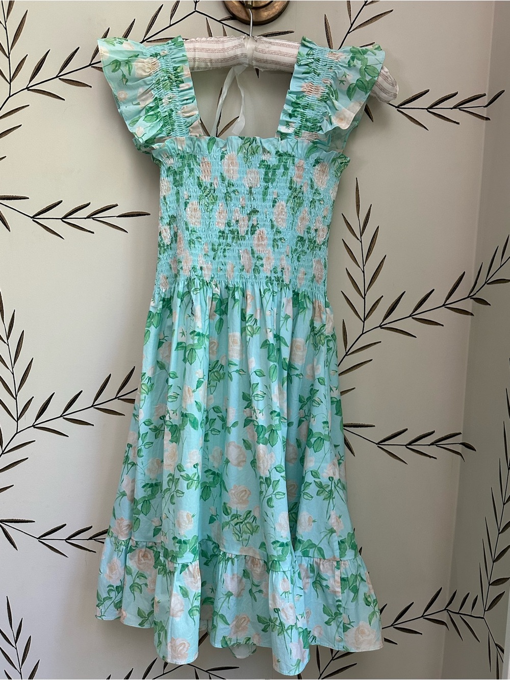 Hill House Elizabeth Nap dress. Blue Rose poplin. XS. EUC - Picture 6 of 7